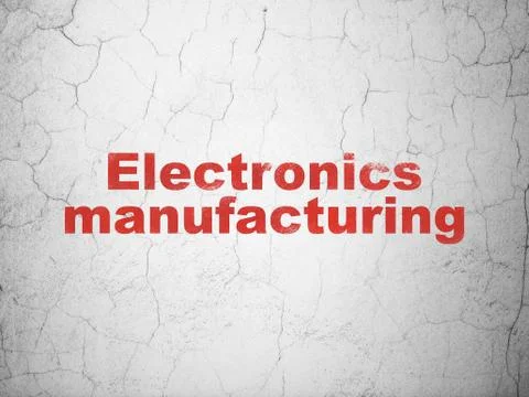 Industry concept: Electronics Manufacturing on wall background Stockillustratie
