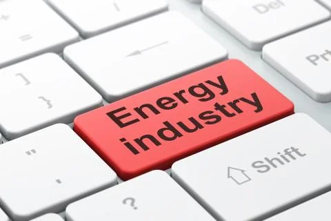 Industry concept: Energy Industry on computer keyboard background Stock Illustration