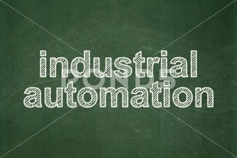 Industry Concept: Industrial Automation On Chalkboard Background