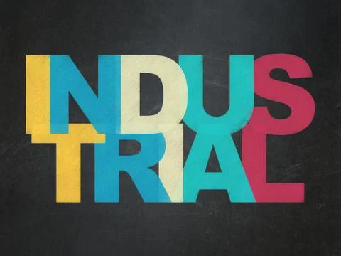 Industry concept: Industrial on School Board background Illustrazione stock