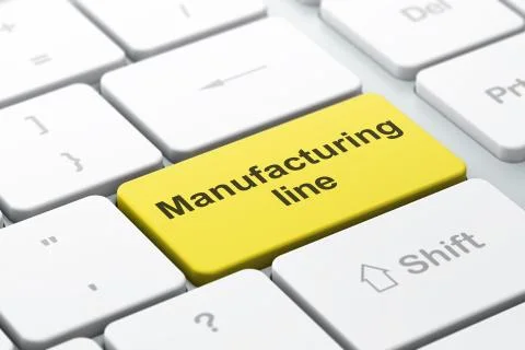 Industry concept: Manufacturing Line on computer keyboard background イラスト素材