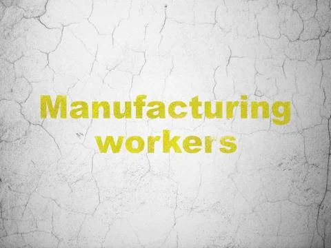 Industry concept: Manufacturing Workers on wall background Stock Illustration