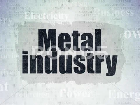 Industry Concept: Metal Industry On Digital Paper Background