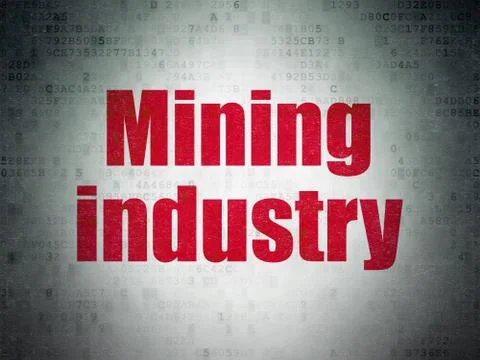 Industry concept: Mining Industry on Digital Paper background 스톡 일러스트