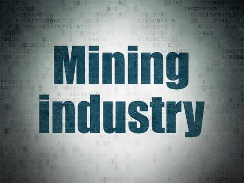 Industry concept: Mining Industry on Digital Paper background Stock Illustration