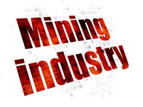 Industry concept: Mining Industry on Digital background Illustrazione stock