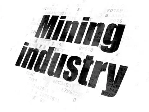 Industry concept: Mining Industry on Digital background Illustrazione stock