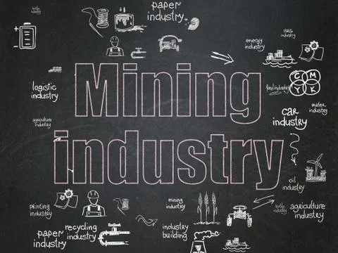 Industry concept: Mining Industry on School Board background Ilustración de archivo