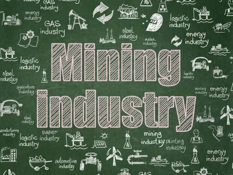 Industry concept: Mining Industry on School board background Ilustración de archivo
