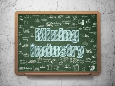 Industry concept: Mining Industry on School board background Ilustración de archivo