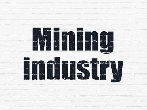Industry concept: Mining Industry on wall background Stock Illustration