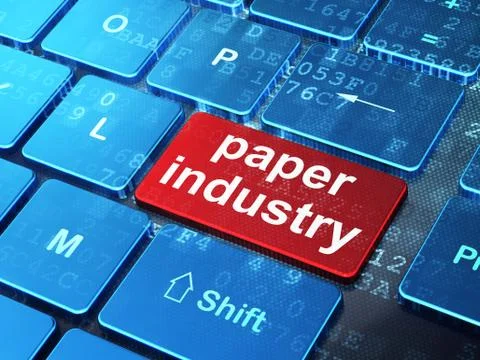 Industry concept: Paper Industry on computer keyboard background イラスト素材