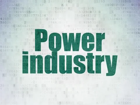 Industry concept: Power Industry on Digital Paper background Stock Illustration
