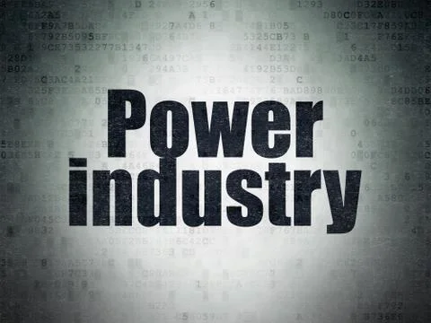 Industry concept: Power Industry on Digital Data Paper background Stock Illustration