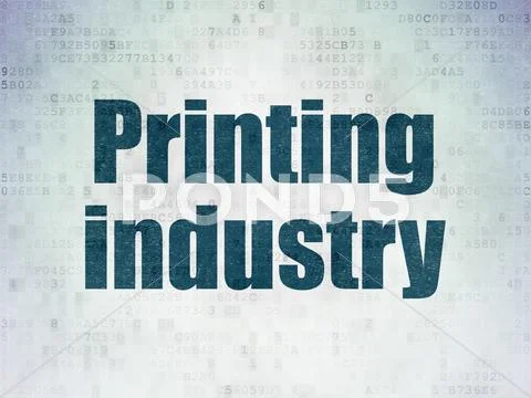 Industry Concept: Printing Industry On Digital Data Paper Background