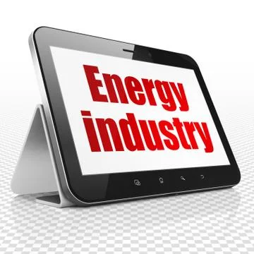 Industry concept: Tablet Computer with Energy Industry on display Stockillustratie