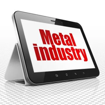 Industry concept: Tablet Computer with Metal Industry on display Stock Illustration