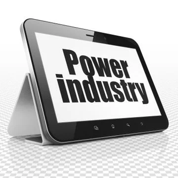 Industry concept: Tablet Computer with Power Industry on display Stock Illustration