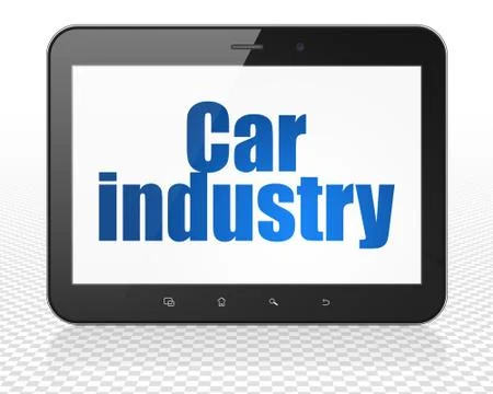 Industry concept: Tablet Pc Computer with Car Industry on display Stockillustratie