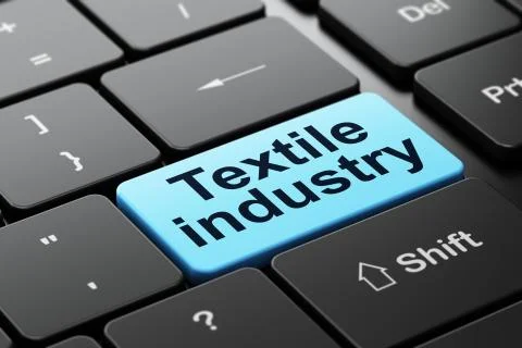 Industry concept: Textile Industry on computer keyboard background Stock Illustration