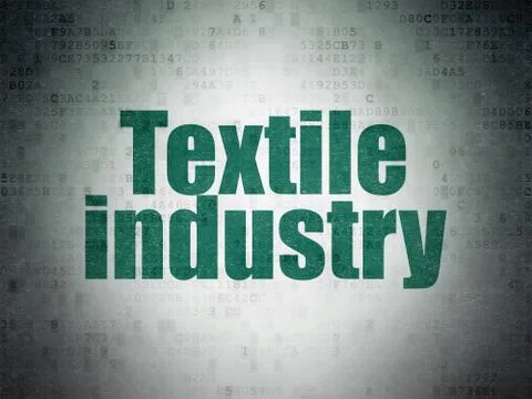 Industry concept: Textile Industry on Digital Data Paper background Illustrazione stock