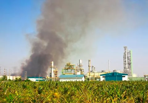Industry conflagration Stock Photos
