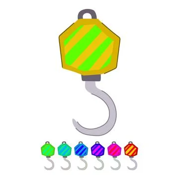 Industry crane hook vector cartoon graphic Stock Illustration