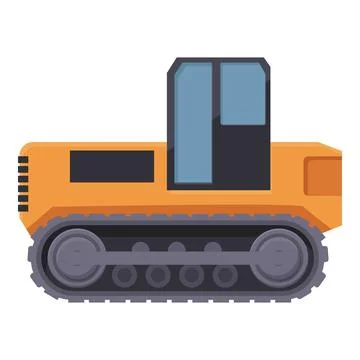Industry crawler icon cartoon vector. Machine mobile Stock Illustration