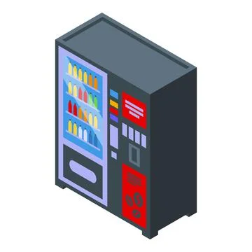 Industry drink machine icon isometric vector. Soda factory Illustrazione stock