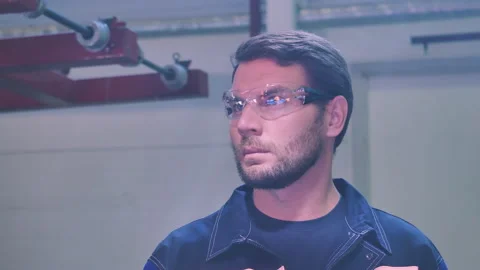 Industry Engineer Worker Wearing Safety UniformIn Manufacturing Factory. Stock-Footage 146541379