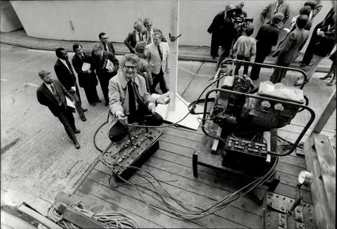 Industry Engineering 1979 Iorwerth Thomas Creator Of The 'aquapet' Engine Powere 库存照片