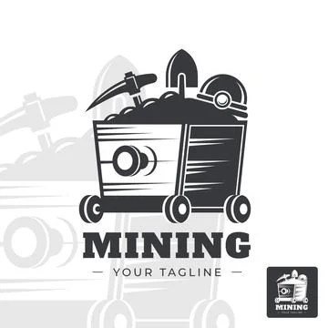 Industry flat logo template Stock Illustration