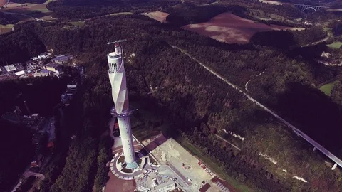 Industry flight construction tower Stock Footage 94230645