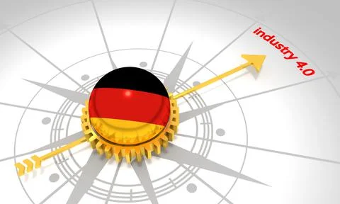 Industry four point zero concept Stock Illustration