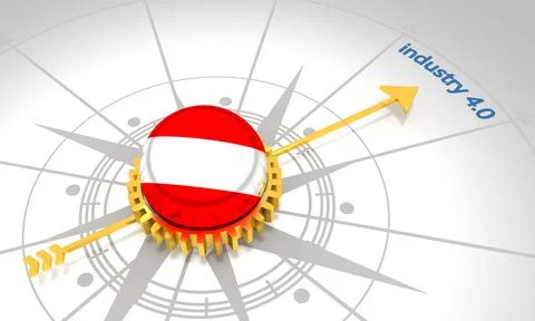Industry four point zero concept Stock Illustration