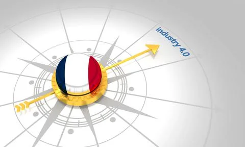 Industry four point zero concept Stock Illustration