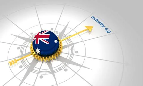 Industry four point zero concept Stock Illustration