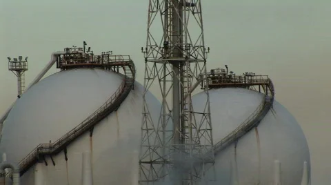 Industry gas containers 스톡 동영상 847604