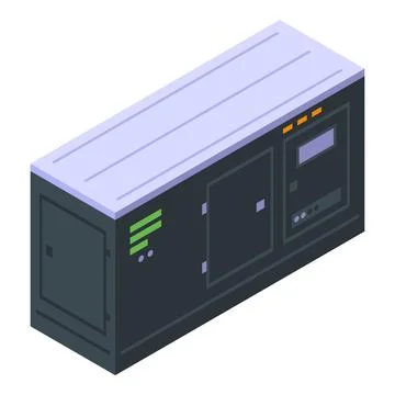 Industry generator icon isometric vector. Power energy Stock Illustration