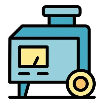 Industry generator icon vector flat Illustrazione stock
