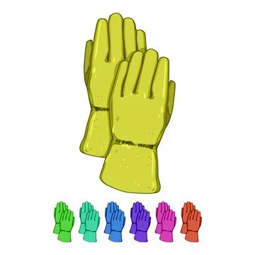 Industry gloves welding cartoon vector graphic Stock Illustration