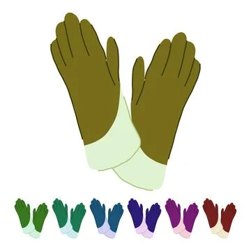 Industry gloves welding vector cartoon graphic Stock Illustration