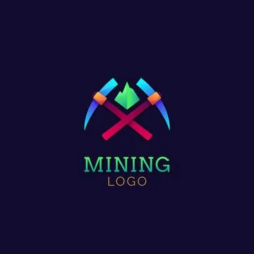 Industry gradient mining logo Stock Illustration