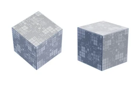 Industry grid cube material, 3d rendering. Stock Illustration
