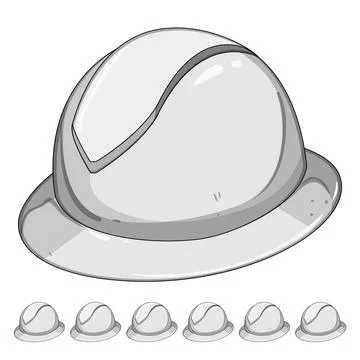 Industry hard hat cartoon vector graphic Stock Illustration