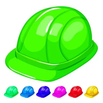 Industry helmet builder cartoon vector graphic Stock Illustration