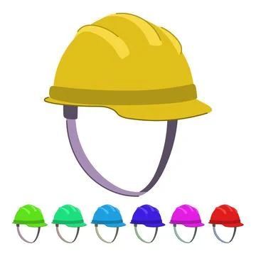 Industry helmet builder vector cartoon graphic Stock Illustration