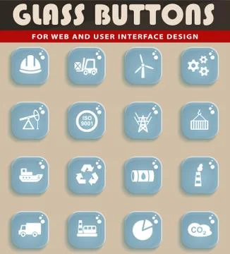 Industry icon set Stock Illustration