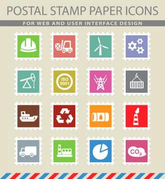 Industry icon set Stock Illustration