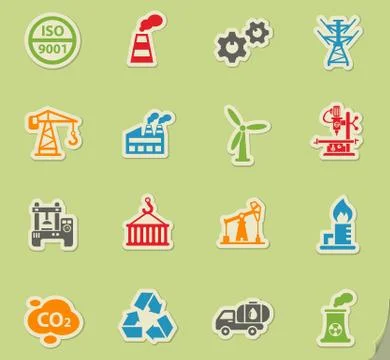 Industry icon set Stock Illustration